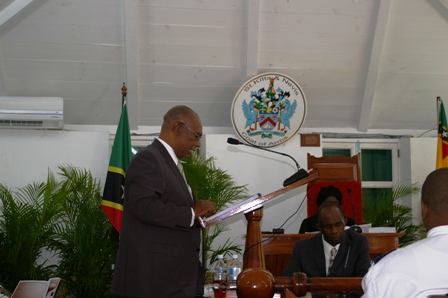 Premier of Nevis and Minister of Finance, Hon.Joseph Parry